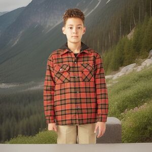 Dickies Youth 10/12 Medium Boys Quilt Shirt Jacket Shacket NEW WITH TAGS red Bla
